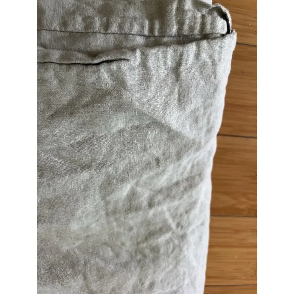 H&M HOME 100% Linen Duvet Cover Queen 88x92” Sage Green
